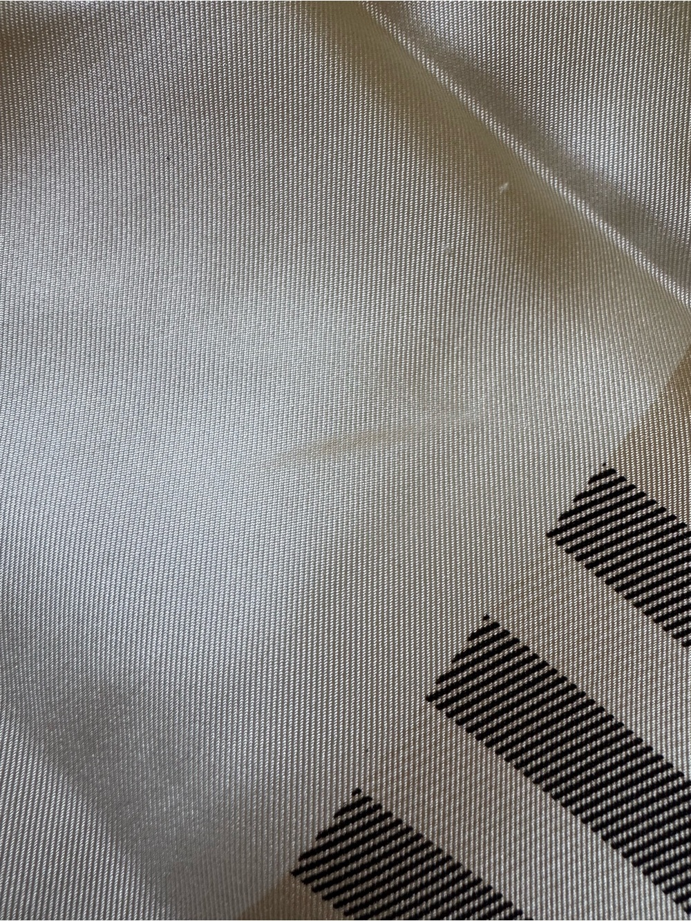 Burberry Beige Plaid Silk Square Scarf - Picture 8 of 16